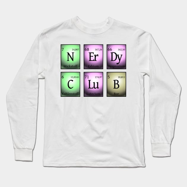 nerdy club in chemical elements... Long Sleeve T-Shirt by pASob